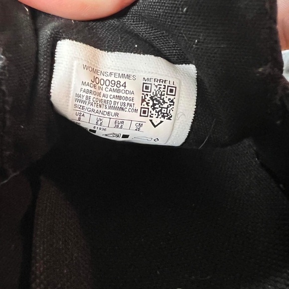 Merrell Gridway Lace Up Black Sneakers Size 8 - Picture 3 of 8